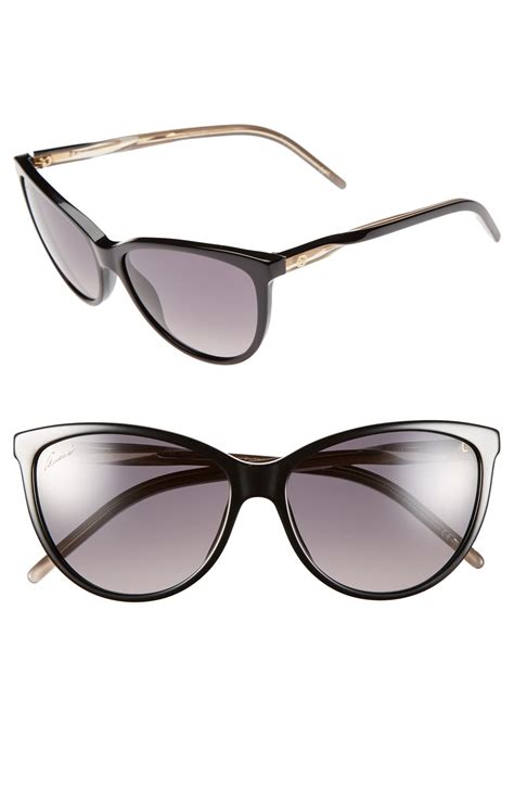 gucci oversized cat eye sunglasses|58mm cat eye sunglasses gucci.